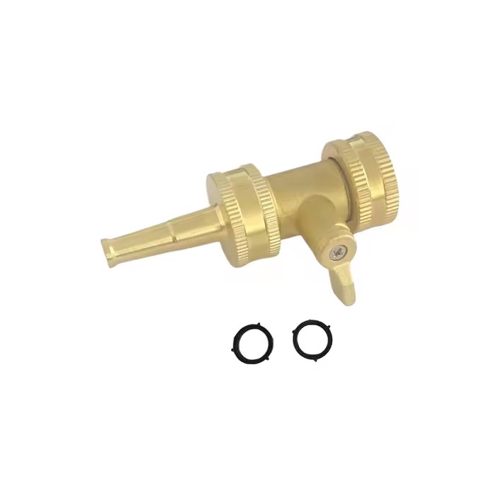 Brass Water Hose Nozzle with Valve Outdoor High Pressure Garden water hose watering nozzle for Gardening Hose accessories