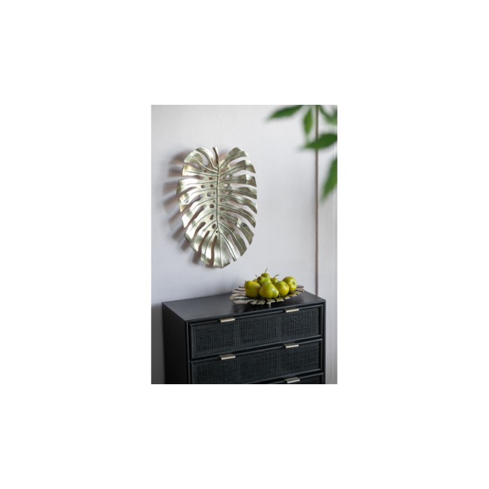 18.9x13.4x1.4 Gold Monstera Leaf Wall DEcor