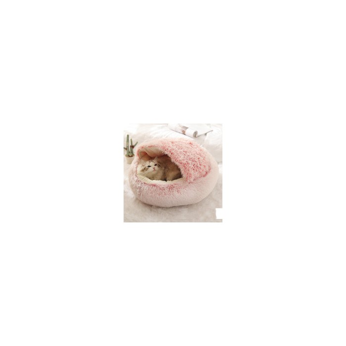 2 In 1 Dog And Cat Bed Pet Winter Bed Round Plush Warm Bed House Soft Long Plush Pets Bed Pet Products