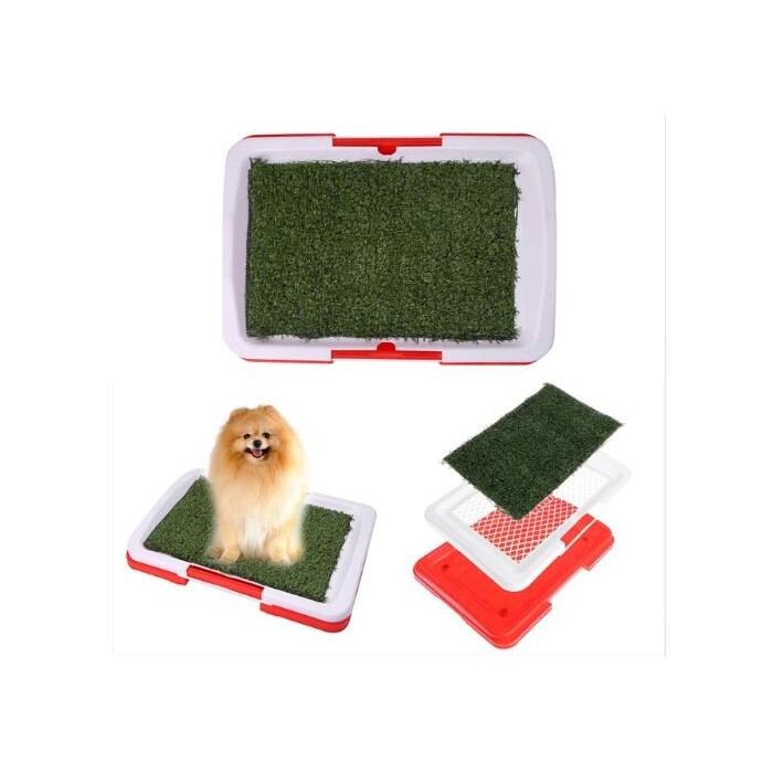 3 Layers Large Dog Pet Potty Training Pee Pad Mat Puppy Tray Grass Toilet Simulation Lawn For Indoor Potty Training Pet Supply