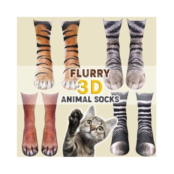 3D Animal Paw Socks Cute Cat Claws Socks Unisex Long Socks