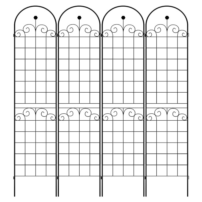 4 Pack Metal Garden Trellis For Climbing Plants Outdoor Netting Trellis