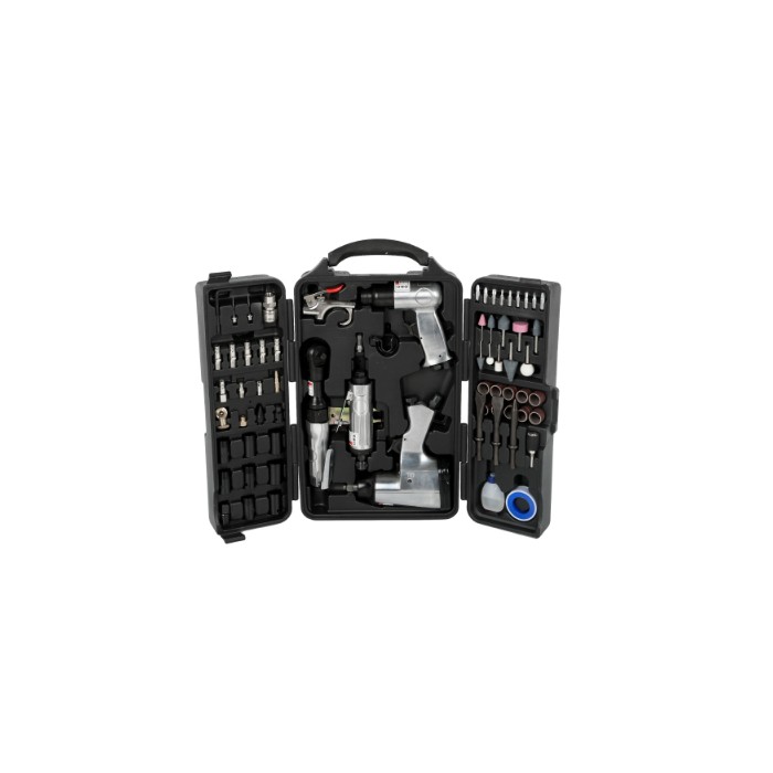 71 Piece Air Tool And Accessories Kit, Impact Wrench, Air Ratchet, Die Grinder, Aire Hammer, Hose Fittings, Storage Case