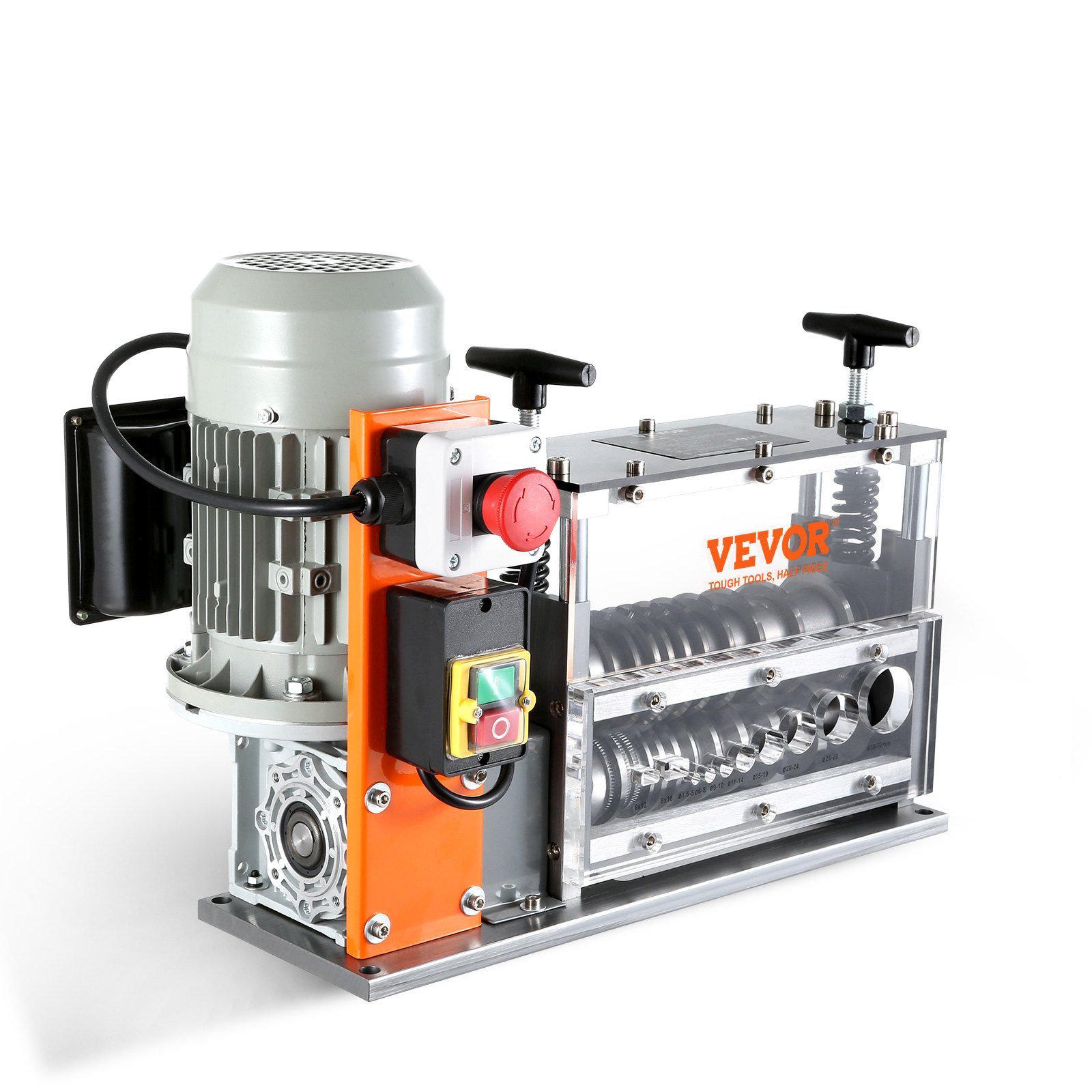 Automatic Wire Stripping Machine, 0.06'-1.26' Electric Motorized Cable Stripper, 750 W, 98 Ft Min Wire Peeler With Visible Stripping Depth Reference, 10 Channels For Scrap Copper R