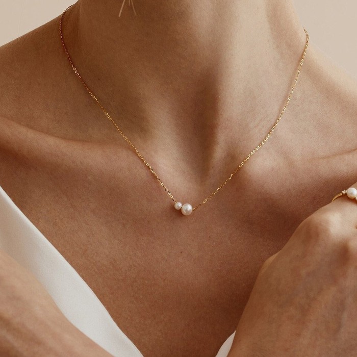 Bohemian Retro Women's 2 Pearl Necklace