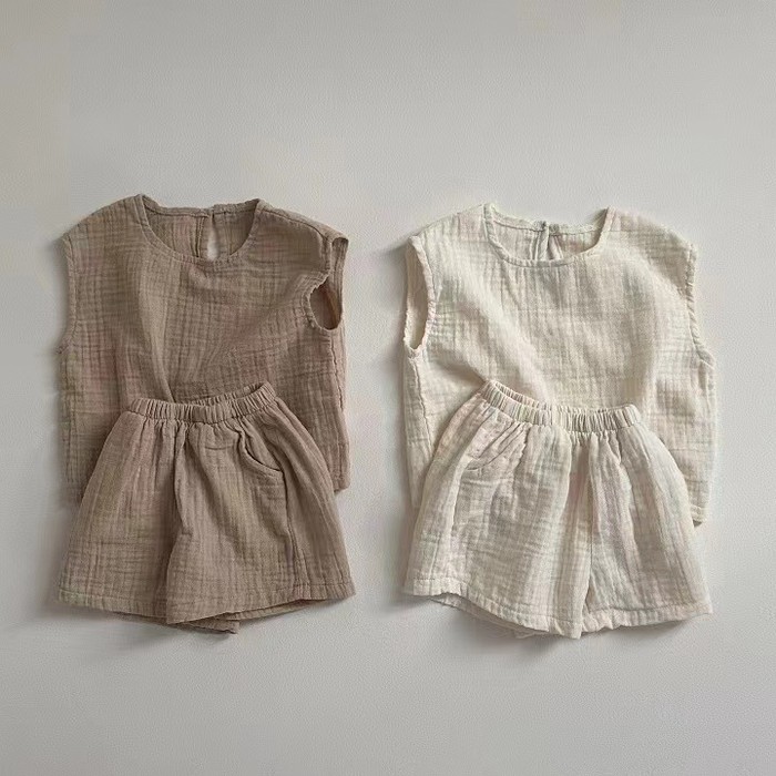 Breathable Vest Shorts Set All-matching Comfortable Children