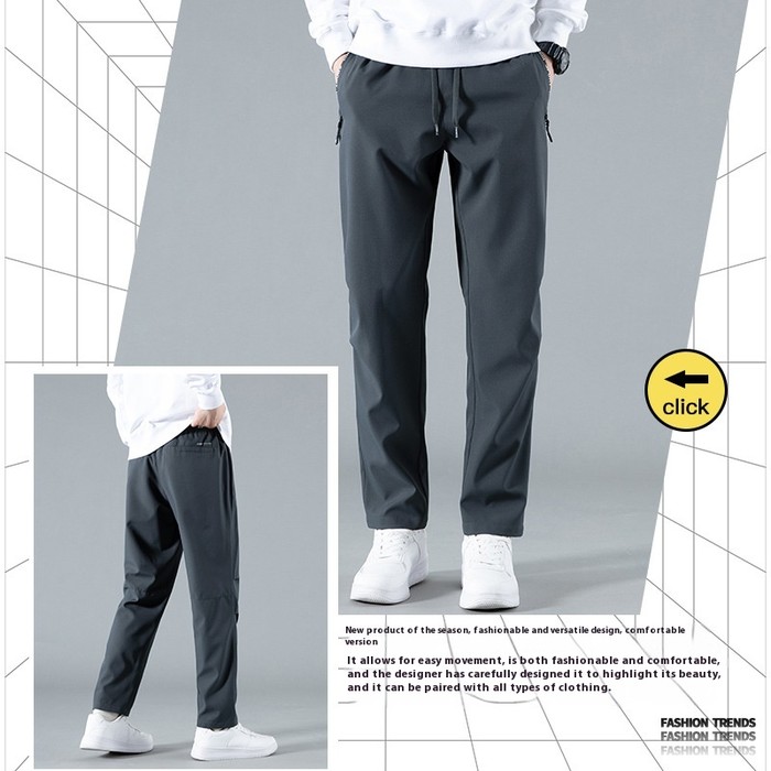 Casual Sports Men's Spring And Autumn Thin Breathable Straight Loose Running Long Skinny Pants