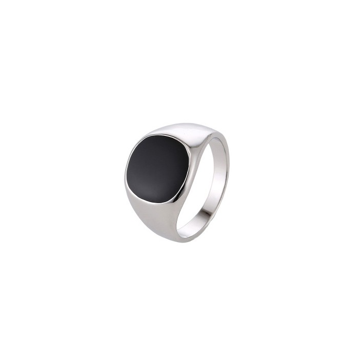 Classic smooth oil dripping men's zinc alloy ring