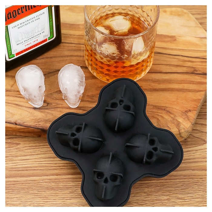 Creative 3D Skull Mold Ice Cube Tray Silicone Mold Soap Candle Moulds Sugar Craft Tools Bakeware Chocolate Moulds