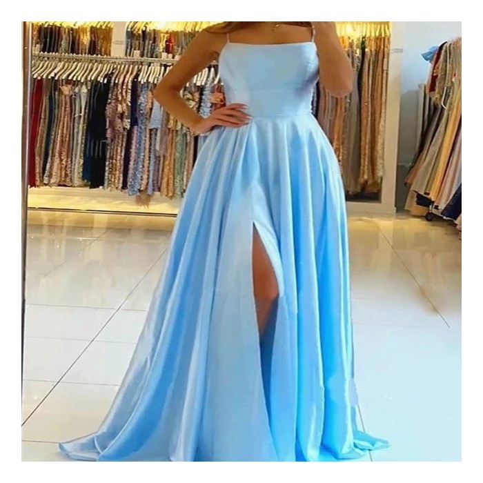 Evening Dress Prom Robe Formal Simple Split