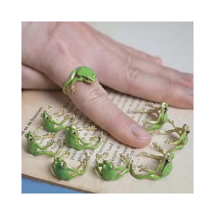 Fashion Jewelry Tree Frog Ear Clip Cute Frog Adjustable Ring