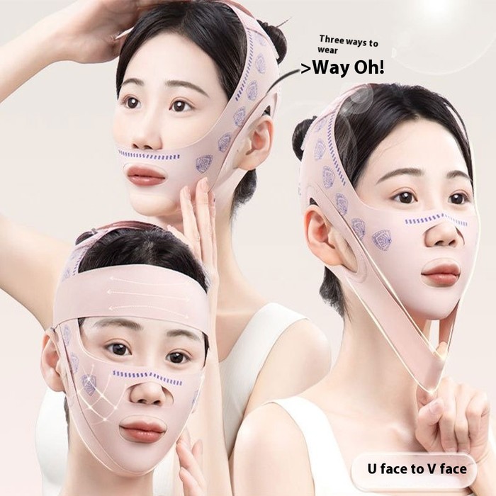 French Pattern Double Chin Sleep Mask