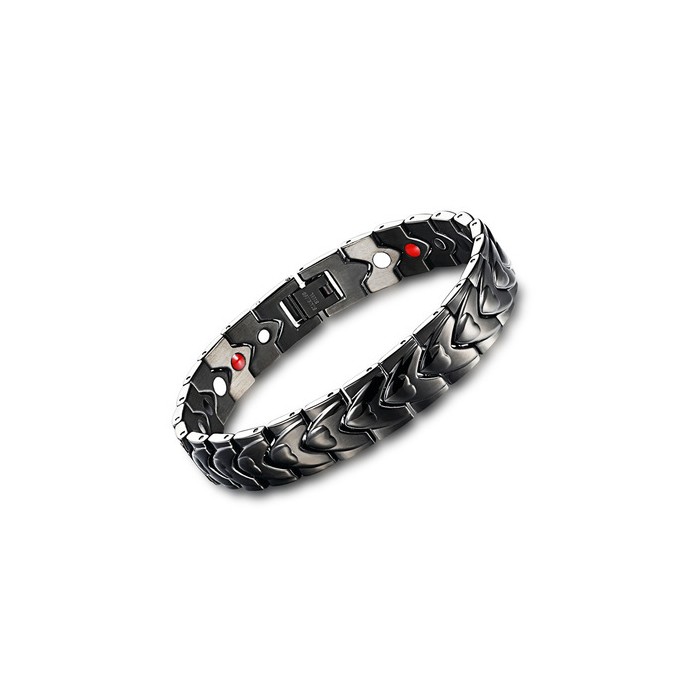 Heart-shaped magnet titanium steel bracelet