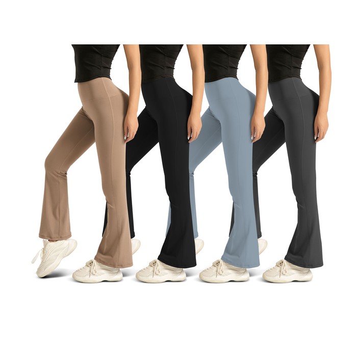 High-waist Lifting Yoga Flared Pants, Nude Sensation Fitness Breathable Sports Leggings