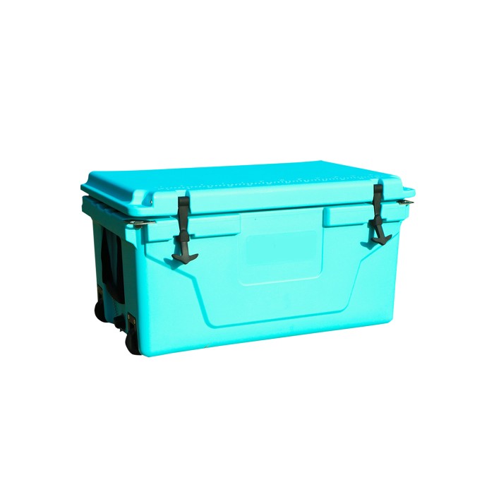 Hot Selling Blue Color 65QT Outdoor Cooler Fish Ice Chest Box Popular Camping Cooler Box