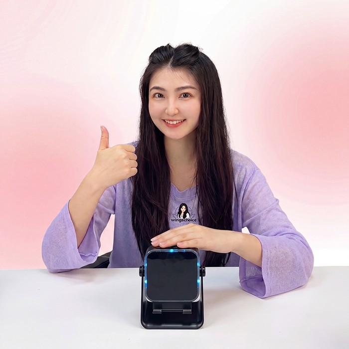 Induction Folding Desktop Phone Stand Multifunctional Wireless Speaker Ambient Light