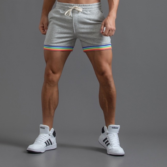 Large Size Casual Men's Pants Rainbow Print