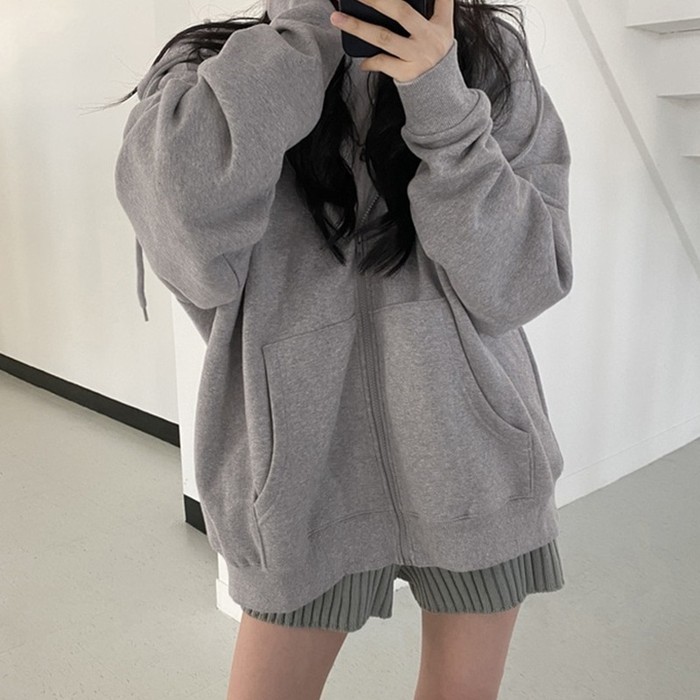 Loose Cardigan Jacket Thickened Plus Fleece