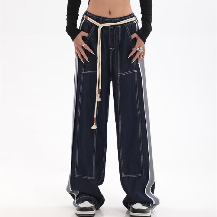 Loose Wide Leg Straight Trousers