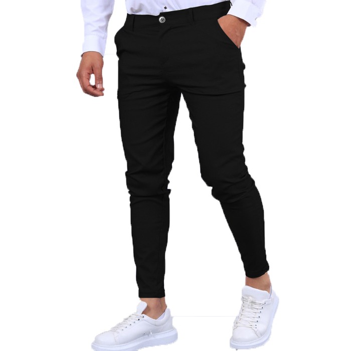 Men's Business Casual Pants Ice Silk Tight Stretch Pants
