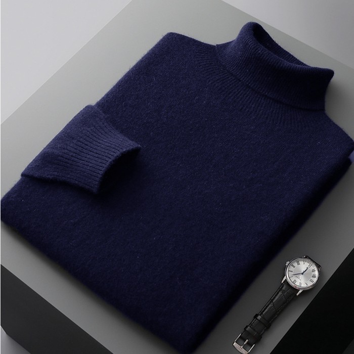 Men's High Lapel Pullover Autumn And Winter Loose Knitted