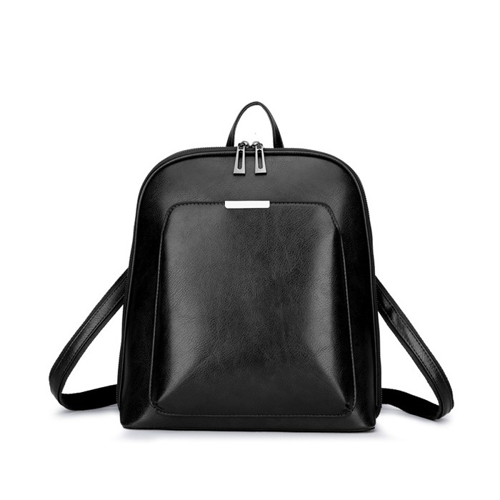 Multifunctional fashion oil wax leather backpack