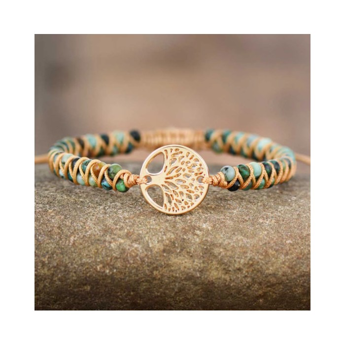 Natural Agate Beads, Hand-woven Yoga Friendship Lover Bracelet