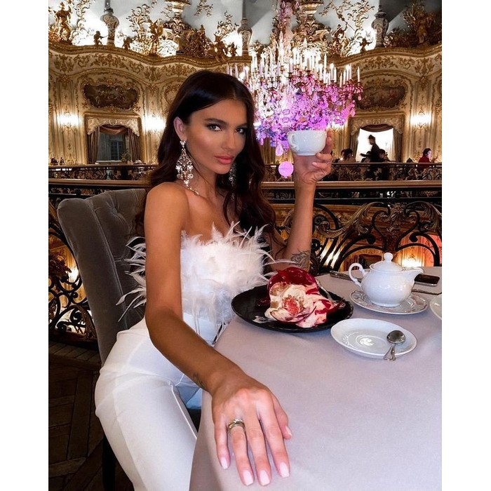 New European And American Feather Tube Top Fashion Jumpsuit