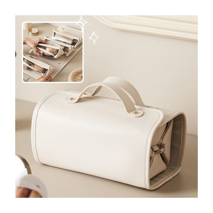 New Folding Cosmetic Bag Large Capacity Portable Handbag Waterproof Travel Storage Washing Bag For Women