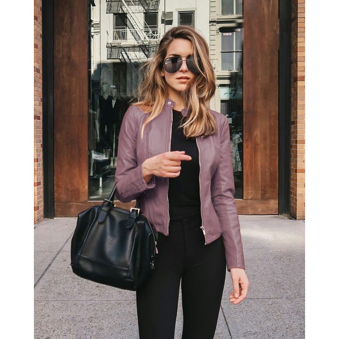 New Wish New Product Autumn And Winter Women's Fashion Leather PU Suit Jacket