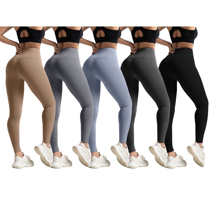 No Awkward Line Peach Butt Yoga Pants High Waist Tummy Control Running Sports Leggings
