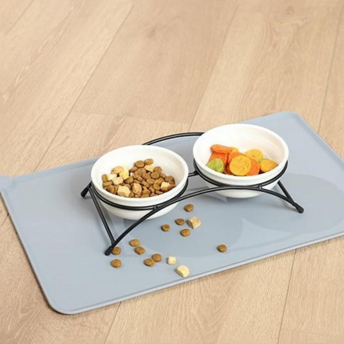 No Plus-sized Silicone Pet Placemat Dog's Paw Pet Cat Dog Food Bowl Pad