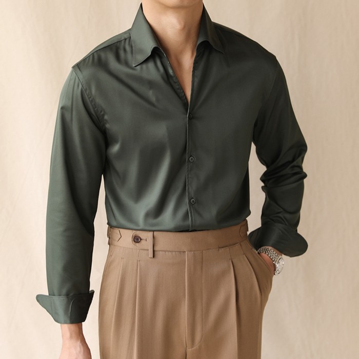 One-piece Collar Long-sleeved Shirt