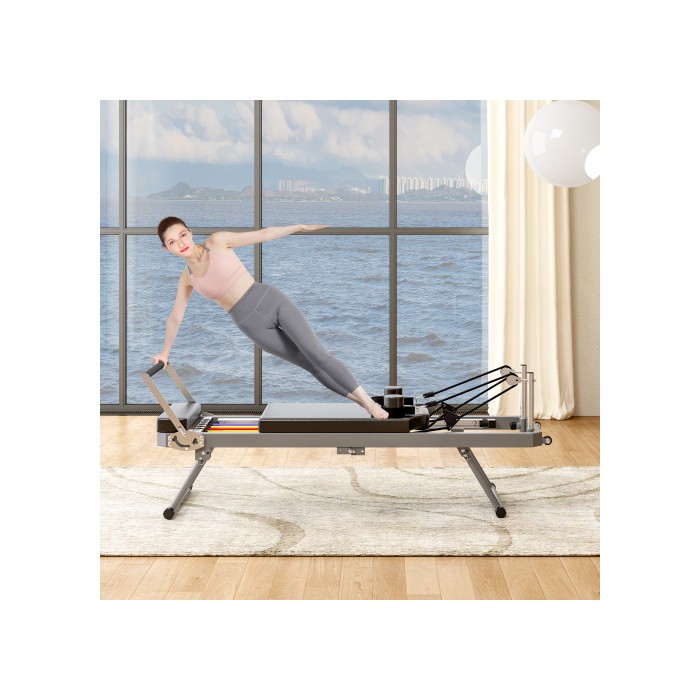 Pilates Core Bed, Foldable Home High Quality, Yoga Studio Same Commercial Fitness Equipment, Black