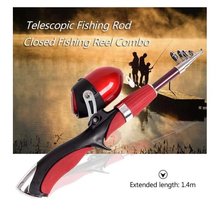 Portable Gun-type Inner Reel Ice Fishing Closed Fishing Road Rod Set