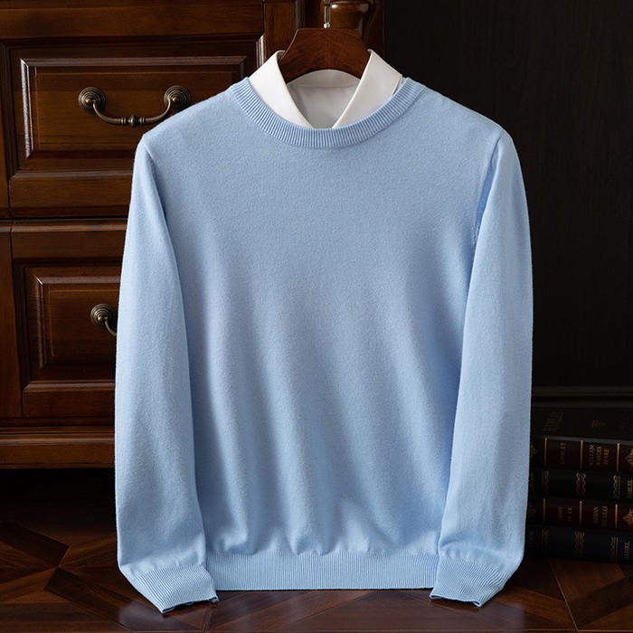 Round Neck Pullover Bottoming Shirt Casual Business Loose Long Sleeve Sweater