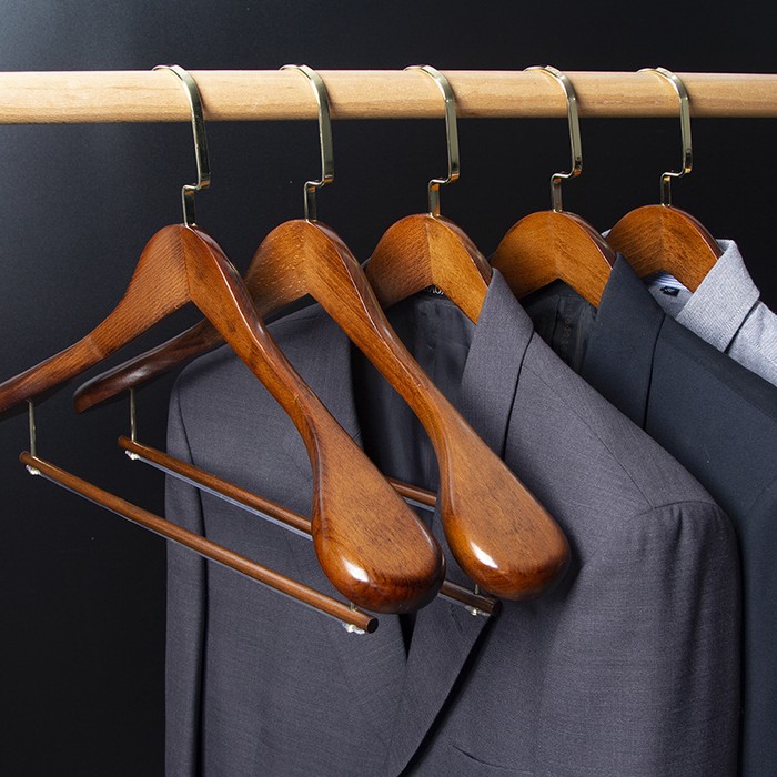 Seamless Home Clothing Store Hanger Clothes Solid Wood Hanger
