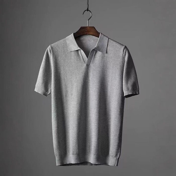 Solid Color Men's Pineapple Seagull Casual Short Sleeve
