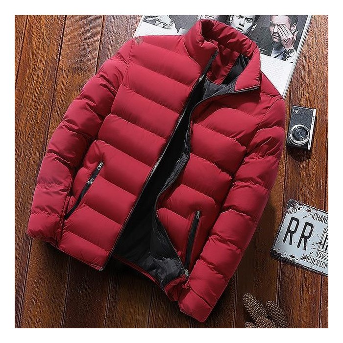 Stand collar cardigan padded jacket