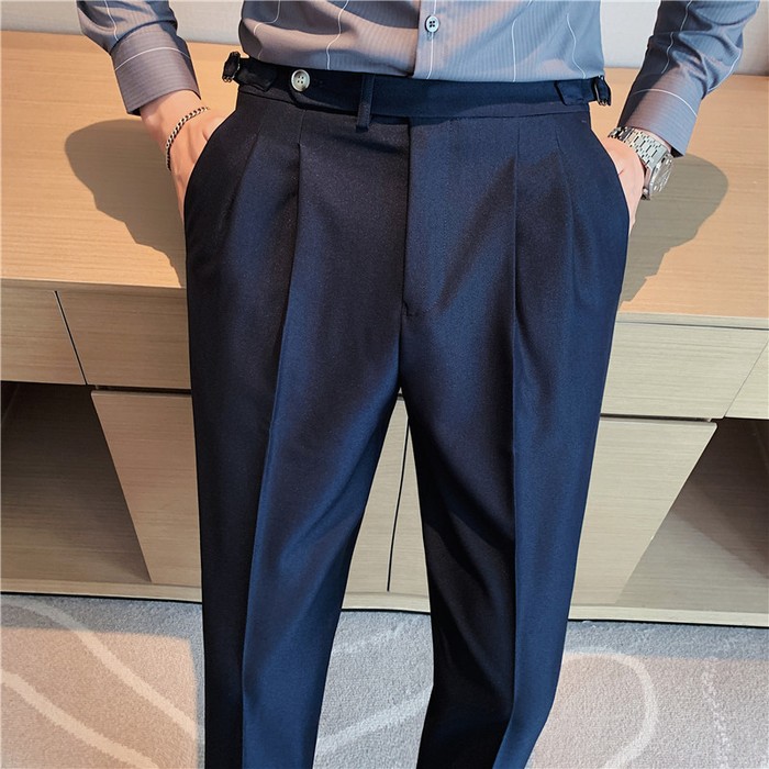 Thin Draping Belt Decorative Casual Pants