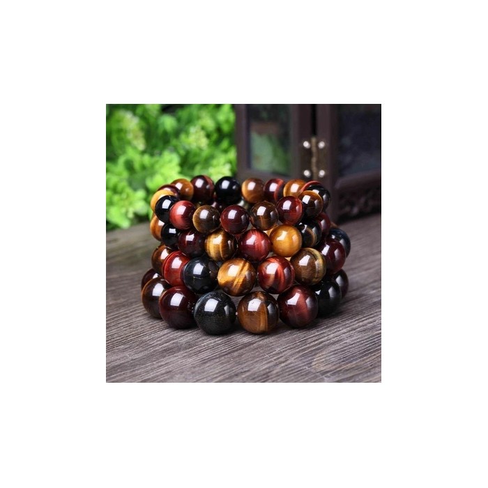 Tiger Eye Bracelet Natural Crystal Stone Buddha Bead Bracelet