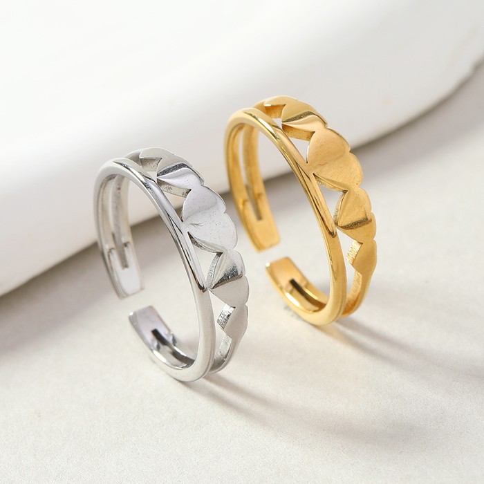 Titanium Steel Open-end Ring Special-interest Design
