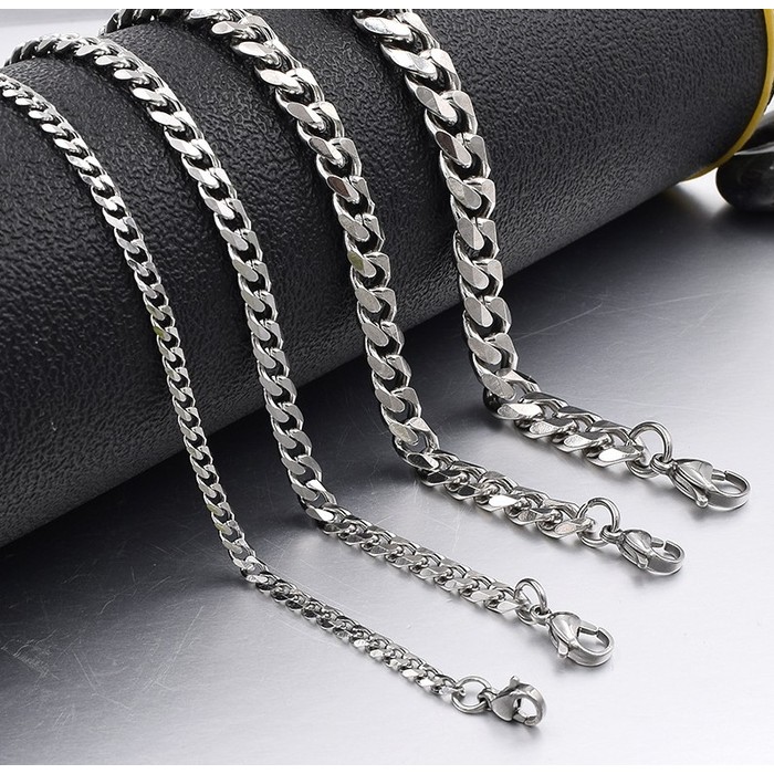 Trendy Cuban Chain Hip-hop Thick Six-sided Sweater Chain That Won't Fade
