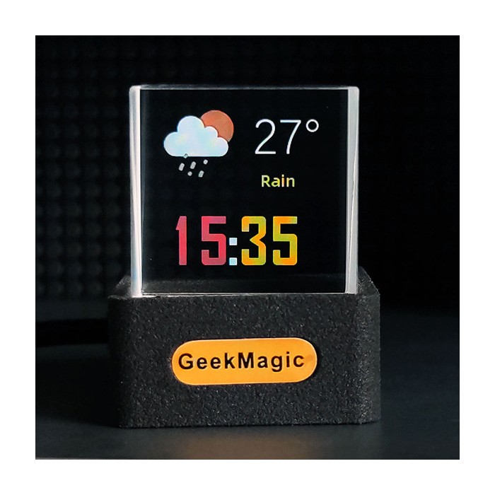 Trendy Mini Transparent WiFi Weather Clock Decoration Display