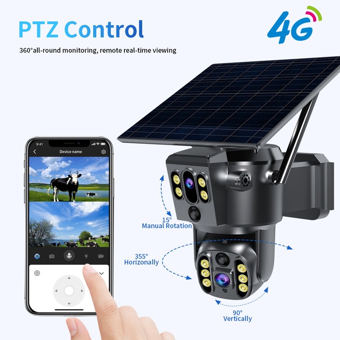 US Solar Camera Low Power Monitor Dual Lens Monitor