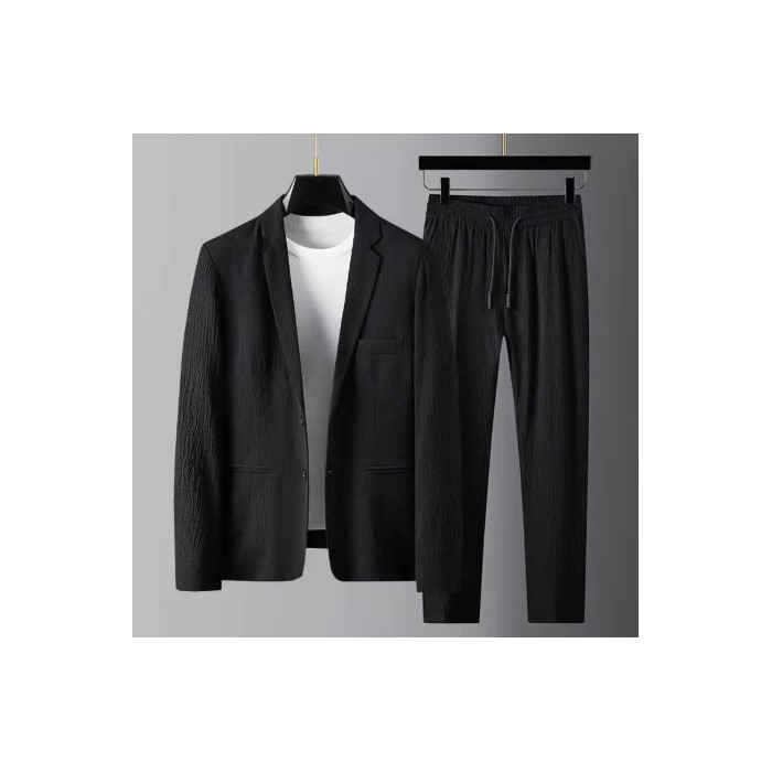 White Men's Casual Suit Jacket Men's Spring And Summer
