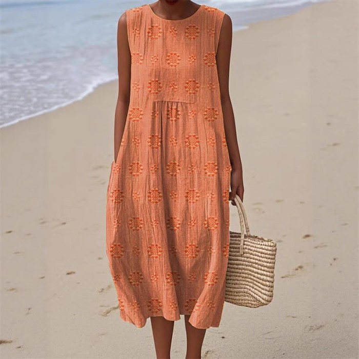Women's Fashionable Loose All-match 3D Printing Dress