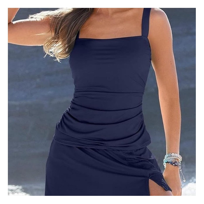 Women's Retro Belly Two-piece Swimsuit Suit
