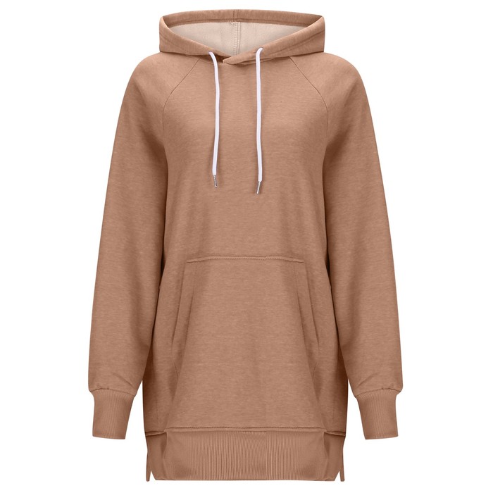 Women's Solid Color Hooded Split Shoulder Sleeve Sweater