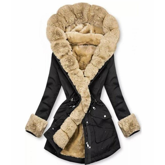 Women's Thermal Fur Collar Hooded Jacket
